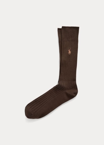 Calcetines Polo Ralph Lauren Hombre Marrom - Egyptian Cotton Ribbed - TBMJE2193